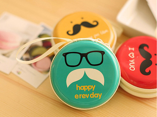 Moustache Round Purse