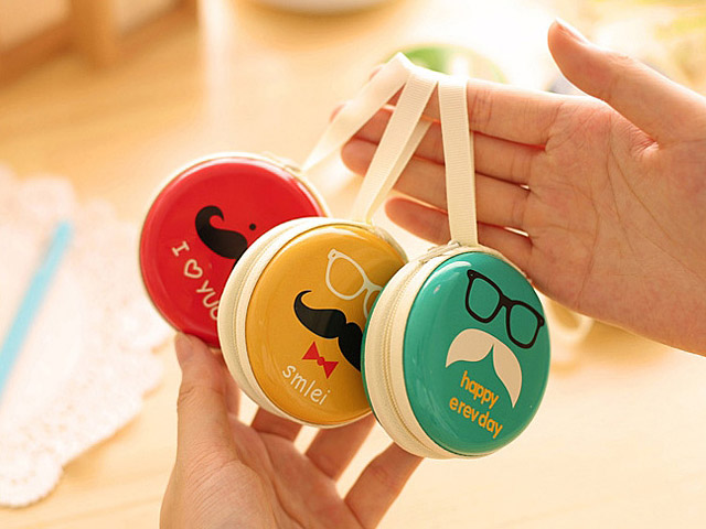 Moustache Round Purse