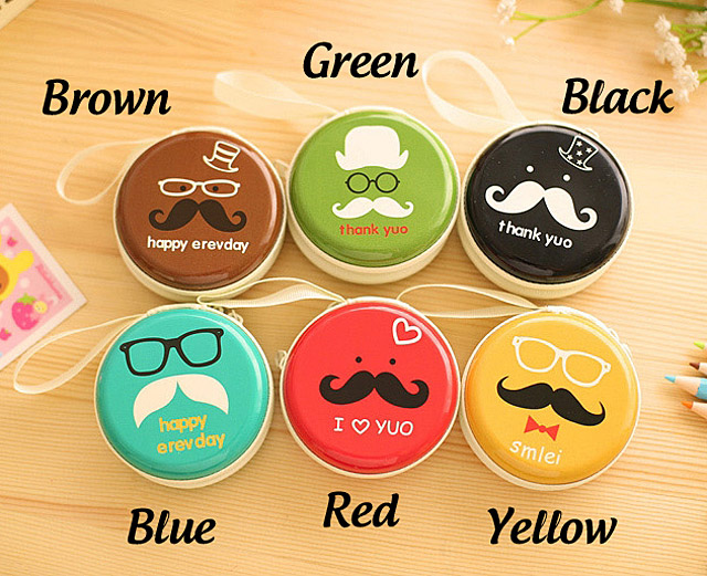 Moustache Round Purse