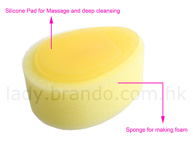 Sponge with Silicone cleansing Pad