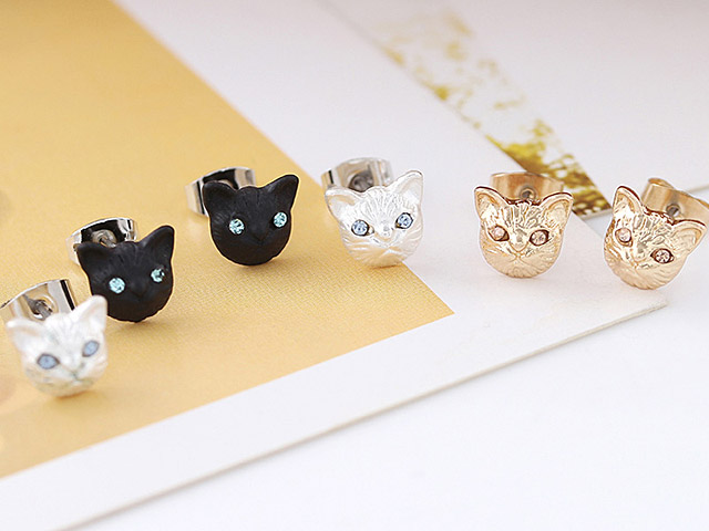 Cat Head Earrings