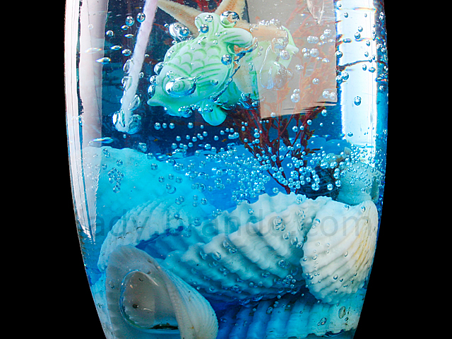 Seashell Gel Candle in Champagne Glass