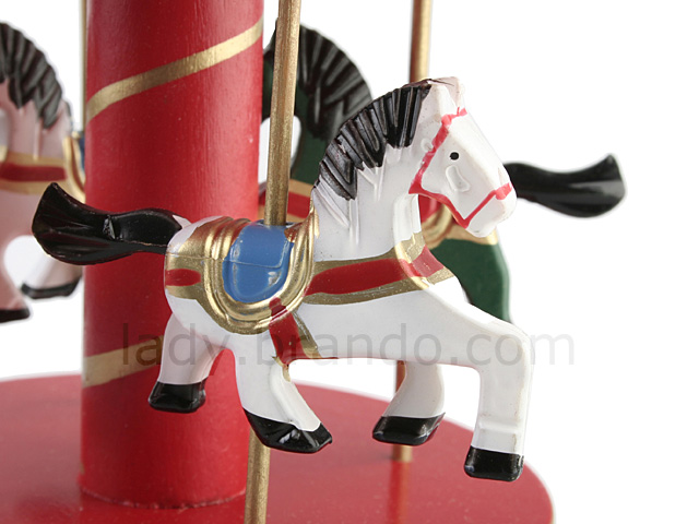 Wooden Merry-Go-Round Music Box