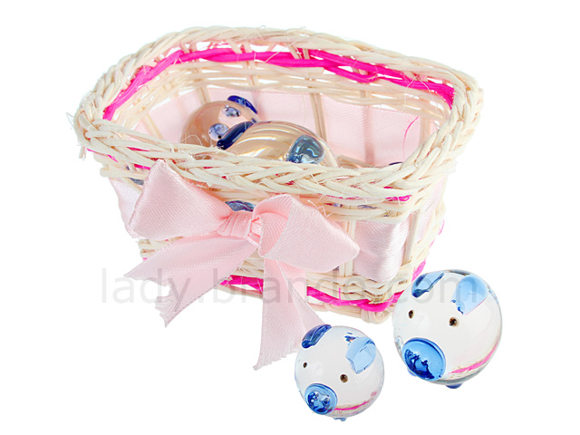 Little Glass Pig Basket Set