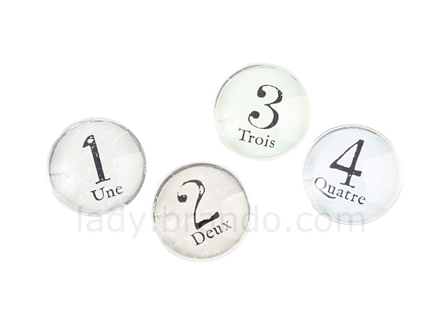 Vintage Number  Magnet Stick Set