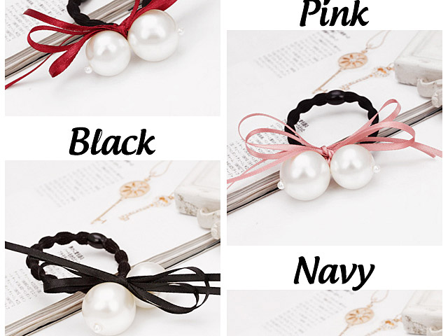 Pearl Ribbon Hair Band