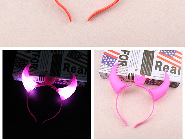 Devil LED Horns Headband