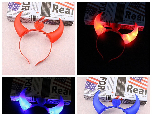 Devil LED Horns Headband