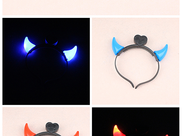 Mini Devil LED Horns Headband