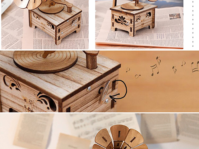 Retro Phonograph Music Box