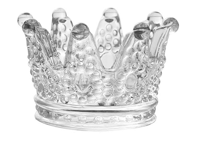 Crown Glass Jewelry Storage Box