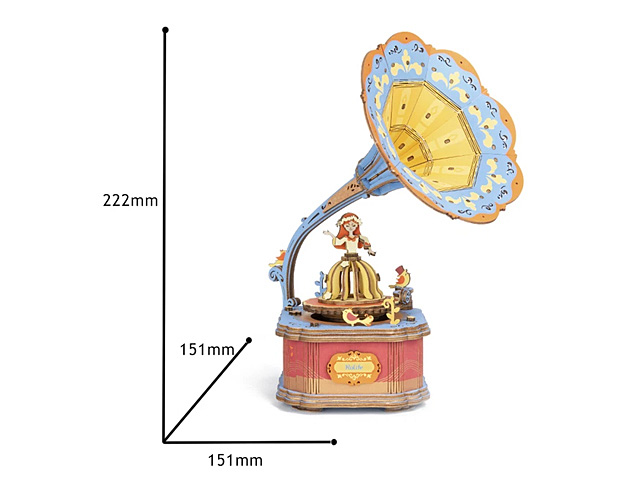 Retro Vintage Gramophone DIY Music Box