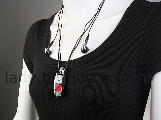 USB Jewel Square Necklace MP3 Player