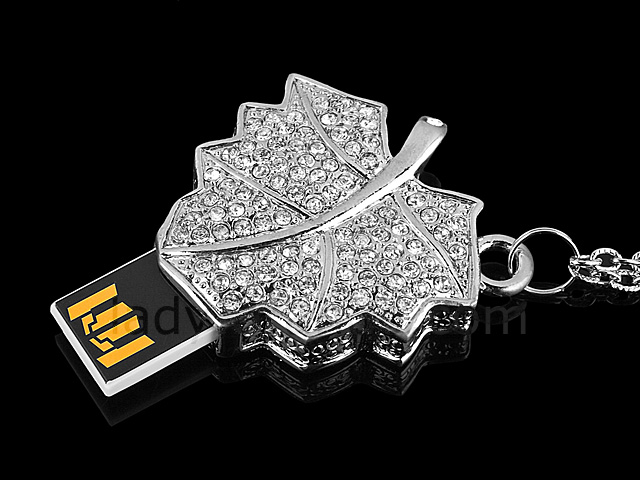 USB Jewel Leaf Necklace Flash Drive
