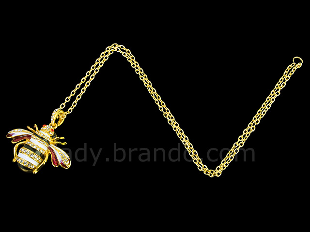 USB Jewel Bee Necklace Flash Drive