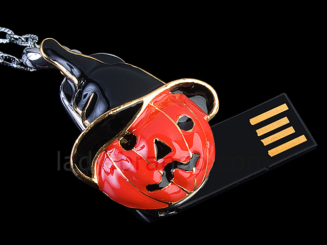 USB Pumpkin Necklace Flash Drive