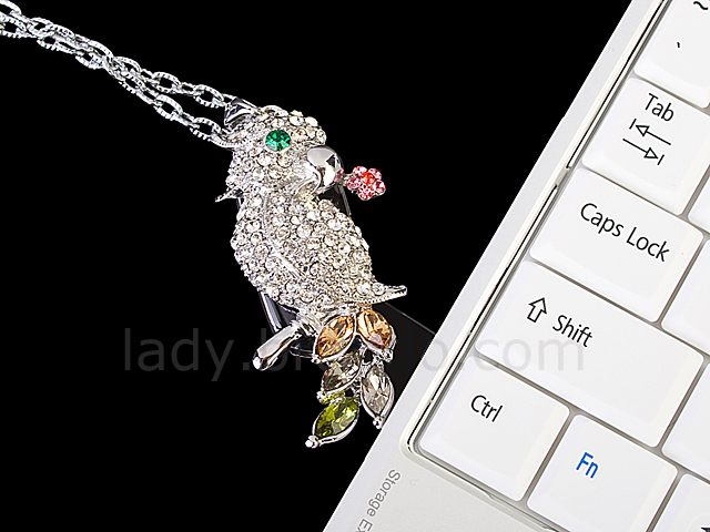 USB Jewel Parakeet Necklace Flash Drive