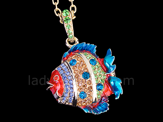 USB Jewel Fish Necklace Flash Drive