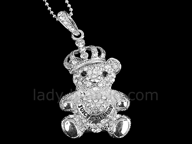 USB Jewel Bear Necklace Flash Drive