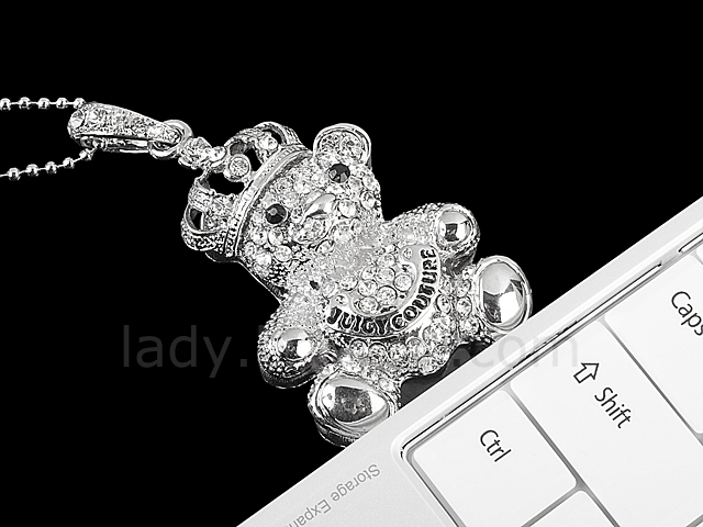 USB Jewel Bear Necklace Flash Drive