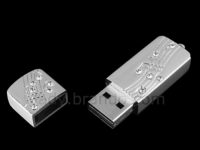 USB Jewel Music Necklace Flash Drive