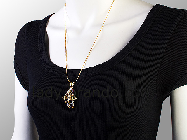 USB Jewel Cross Necklace Flash Drive