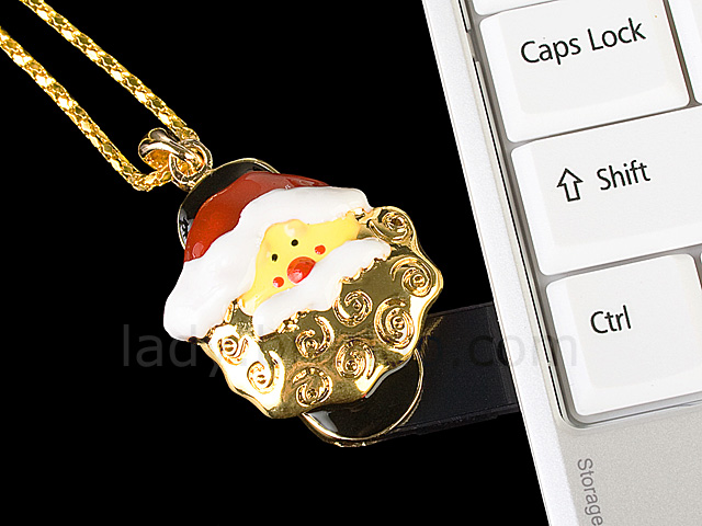 USB Santa Claus Necklace Flash Drive