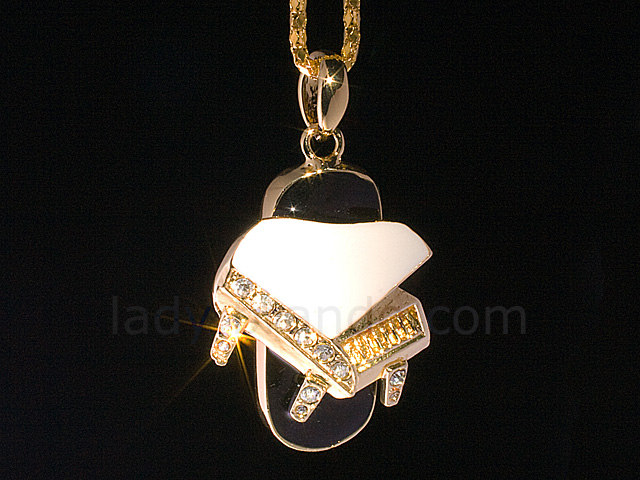 USB Jewel Piano Necklace Flash Drive