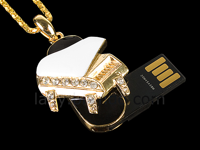 USB Jewel Piano Necklace Flash Drive