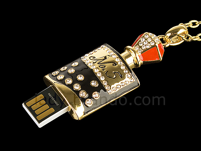 USB Jewel Perfume Bottle Necklace Flash Drive
