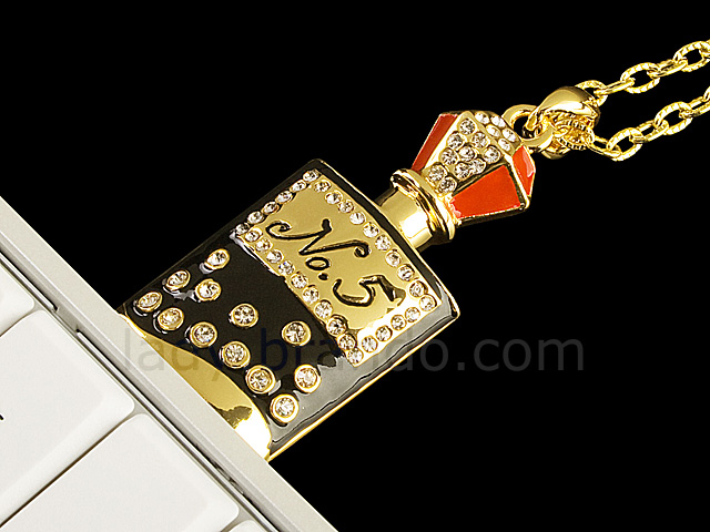 USB Jewel Perfume Bottle Necklace Flash Drive