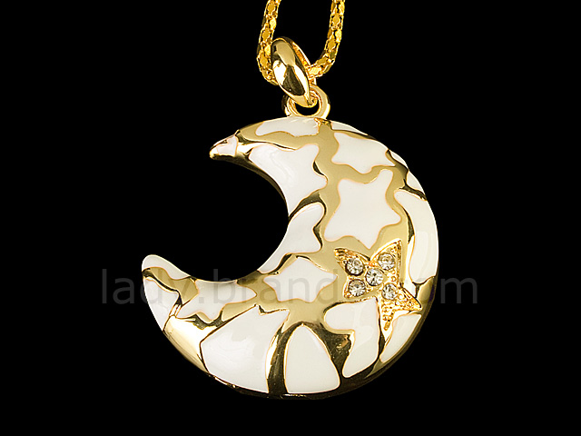 USB Jewel Moon Necklace Flash Drive