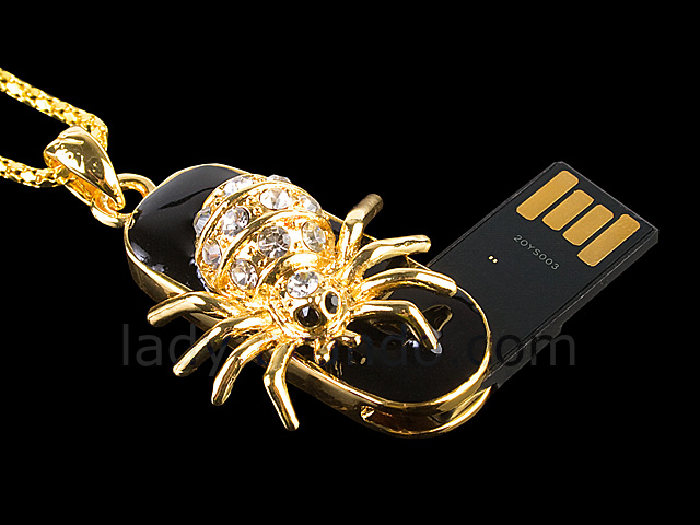 USB Jewel Spider Necklace Flash Drive