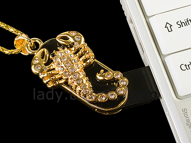USB Jewel Scorpion Necklace Flash Drive