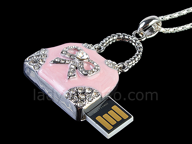 USB Jewel Pretty Handbag Necklace Flash Drive