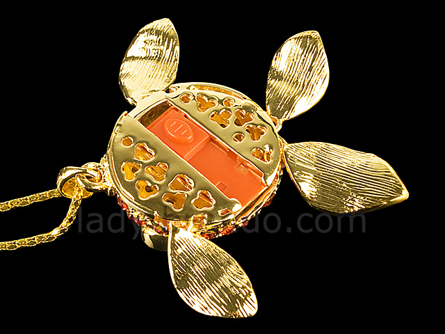 USB Jewel Gold Fish Necklace Flash Drive