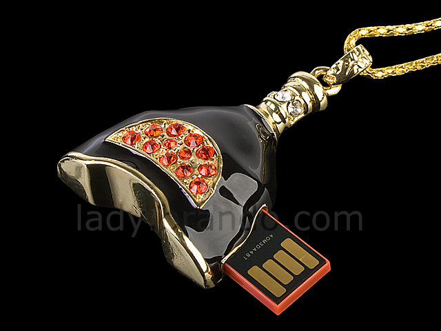 USB Jewel XO Bottle Necklace Flash Drive