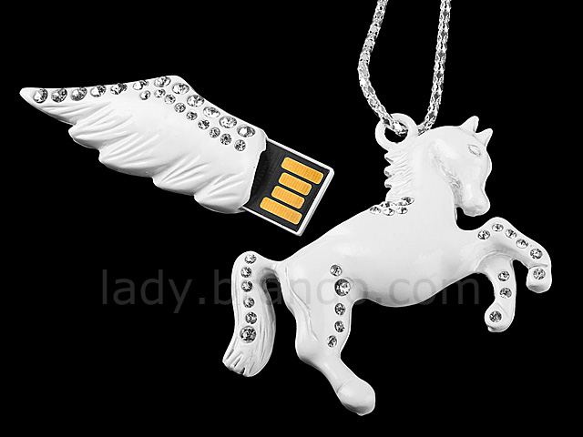 USB Jewel Pegasus Necklace Flash Drive