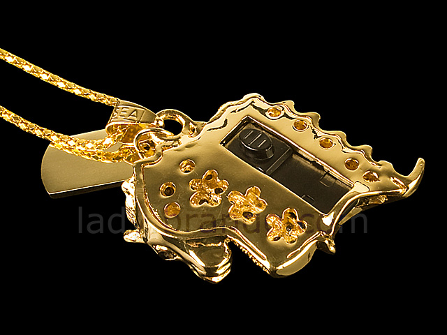 USB Jewel Twins Horse Necklace Flash Drive