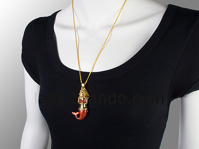 USB Jewel Mermaid Necklace Flash Drive