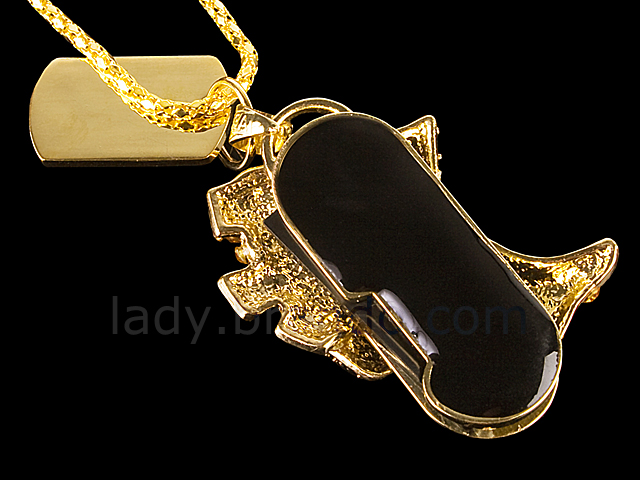 USB Jewel Twins Doggie Necklace Flash Drive