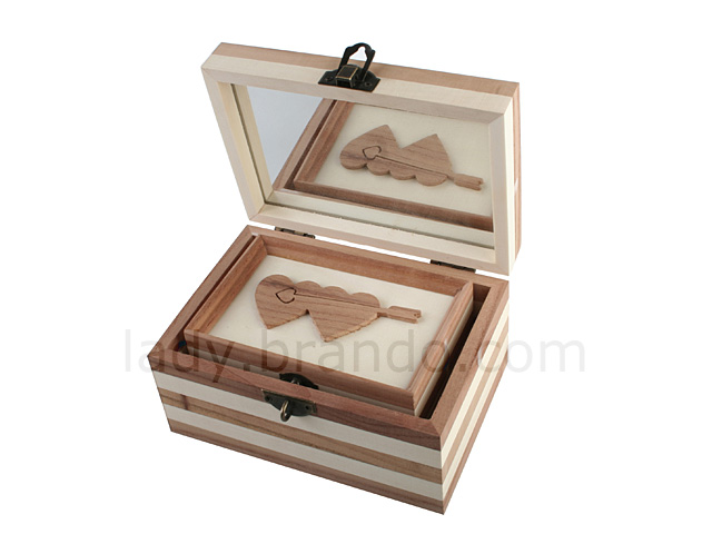 Two Hearts Wooden Jewel Boxes