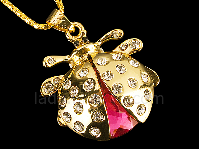 USB Jewel Ladybug Necklace Flash Drive III