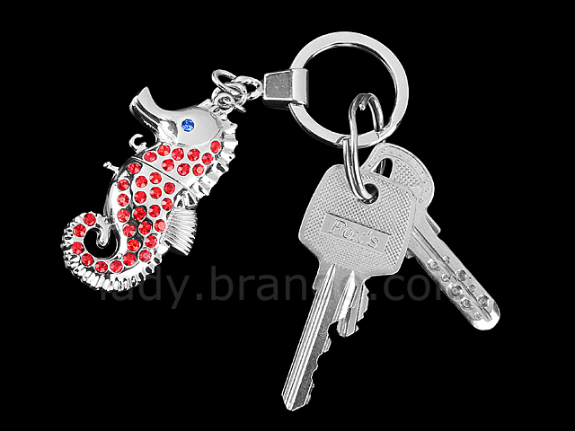 USB Jewel Sea Horse Keychain Flash Drive