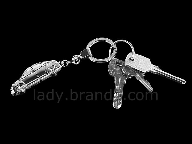 USB Metallic Car Keychain Flash Drive