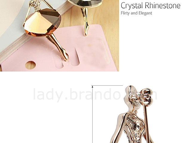 Crystal Ballet Brooch