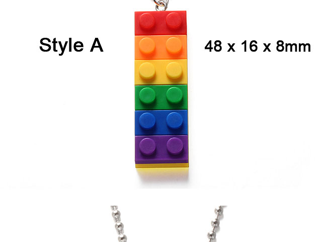 Colorful Brick Necklace